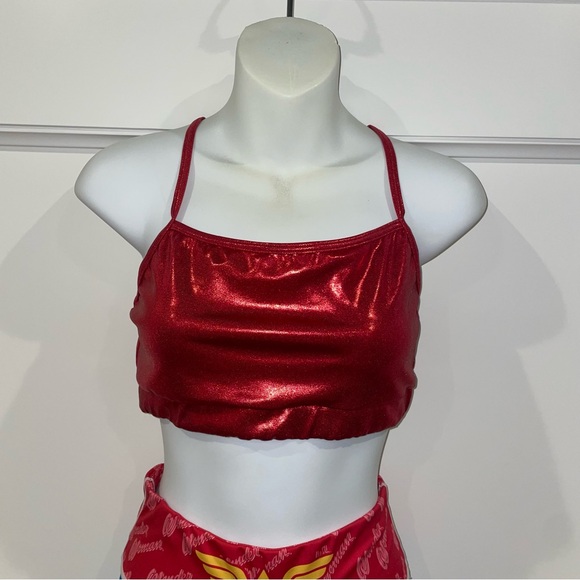 Wonder Woman fusion FG bundle size small leggings medium glitter top - Picture 8 of 16